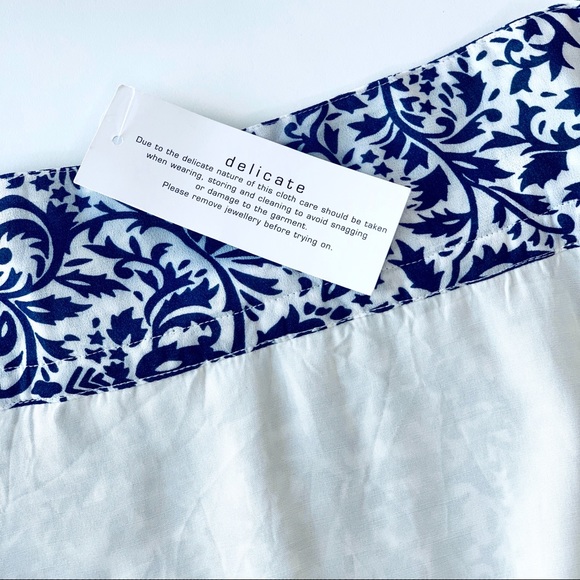 NWT French Connection Floral Textured Skirt - Picture 7 of 11